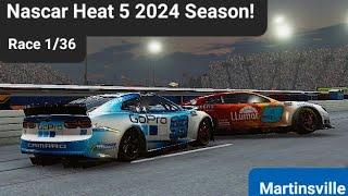 Nascar Heat 5 2024 Season! (Part 1: Martinsville)