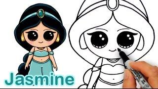 How to Draw Disney Princess Jasmine from Aladdin Cute