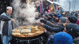 SNOW Day STREET FOOD in Afghanistan | Heavy SNOWFALL Street Food in KABUL Afghanistan