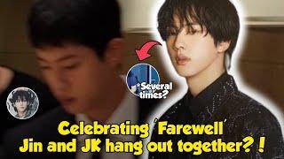 Celebrating 'Farewell', Jin and JK were caught hanging out together?!