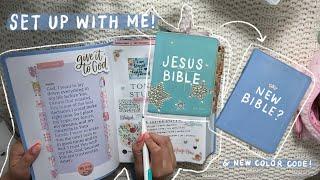 Setting up and decorating my NEW DAILY BIBLE! | process + sharing a new color code!