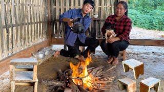 Create a fireplace, Make wooden tables and chaiái, Bringing the puppy home new.| Phuc and Sua