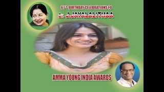 #kethireddy jagadishwara reddy presented young india award to aksha pardasany