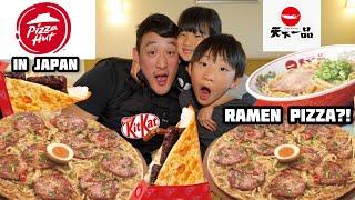 PIZZA HUT in JAPAN - trying the RAMEN PIZZA and KITKAT collab