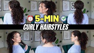 5 Minute Curly Hairstyles For Work, School & Events