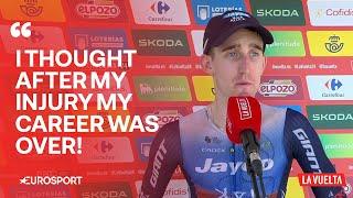 Dunbar Edward's EMOTIONAL reaction to La Vuelta Stage 11 race 