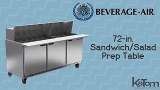 Beverage Air 72-in. Sandwich/Salad Prep Table (SPE72HC-30M)