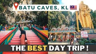 VISITING BATU CAVES | Day Trip & Food Court in Kuala Lumpur  | Malaysia Travel Vlog 2022 4K