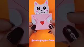 Cute Gift  | Cat with Letter #shorts #love #artandcraftbymanothahim