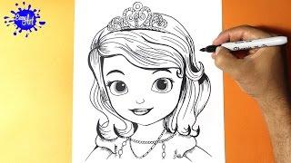 🟢 Como DIBUJAR la Princesa SOFIA Disney ( Princesas ) ⭐ How to Draw the Princess Sofia the First