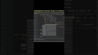 Highlighted Checker Board in Python #pythonprogramming #coding #programming