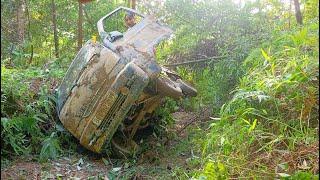 Recovering an Overturned Truck in the Woods - the Rescue of a Long-Abandoned Vehicle