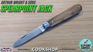 Arthur Wright & Sons Olivewood Spearpoint Pocket Knife - 40OW @bakewellcookshop799