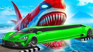 CAN A LAMBO DRIVE OVER A MEGALODON IN GTA 5? - GTA 5 EXPERIMENT