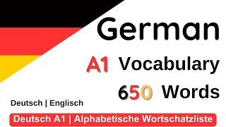 German A1 - Full Wordlist | German for Beginners (A1) | Deutsch A1 Wortschatz