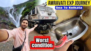 *Worst condition coaches* Amravati Exp Journey through Dudhsagar Falls