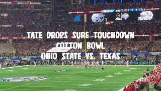 Tate Drops Sure Touchdown. Cotton Bowl. Ohio State Vs. Texas