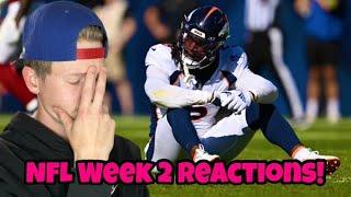 My Week 2 NFL Reactions!