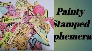 Painty Stamped Ephemera/ #Creative Journaling 