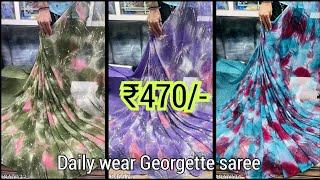 Georgette daily wear sarees online#onlineshopping #georgettesaree