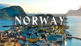 VOLANDO SOBRE NORWAY 4K / Increíble paisaje natural hermoso con música relajante / VÍDEO 4K UHD