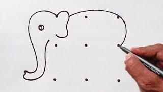 Elephant drawing video Easy Step by Step