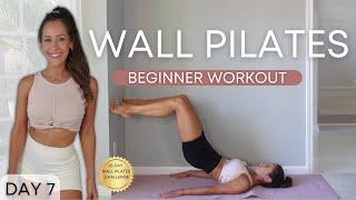 Wall Pilates Workout For Beginners | 28 Day Wall Pilates Challenge Day 7