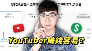 【YouTuber賺錢容易？是真的嗎？】頻道開通收益2年之後，我賺了多少錢？