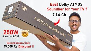 Unboxing My New 7.1.4 Ch 250W Dolby ATMOS Sennheiser Ambeo Soundbar Mini (2025)... Woah