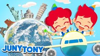 World Landmarks  Famous Landmarks Pictures ️ Explore World Song for Kids｜JunyTony