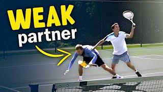 Weak Doubles Partner SOLUTION! (tennis strategy lesson)