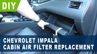 Chevrolet Impala Cabin Air Filter Replacement ( 2014 2015 2016 2017 2018 2019 2020 )