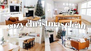 COZY CHRISTMAS CLEAN WITH ME | NEW HOUSE CLEANING MOTIVATION + TOUR