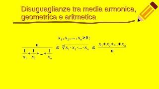 Disuguaglianze tra media aritmetica, geometrica e armonica