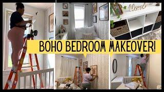 EXTRA SMALL BOHO BEDROOM MAKEOVER ON A BUDGET | TARGET, IKEA, TJ MAXX, ROSS & MORE | PINTEREST ROOM