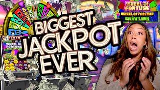 I Hit The BIGGEST Wheel of Fortune Jackpot EVER at Foxwoods Resort on CASH LINK!