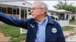 Ohio Gov  Mike DeWine Visits Scioto County in the Aftermath of Severe Floods. Did He Downplay It?