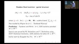 Statistical mechanics arising from random matrix theory -Thomas Spencer