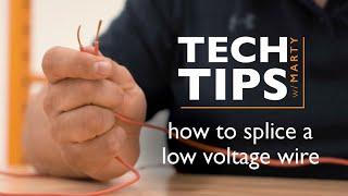 How to splice a low voltage wire