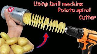 DIY potato cutter/spring potato/potato spiral/make a spiral potato cutter/potato chips/potato curry