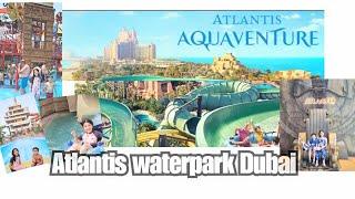 Atlantis Aquaventure Waterpark Dubai|World's Largest water Park|Atlantis palm Dubai|water slides2024