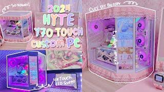 DIY + Unboxing New PC Case| HYTE Y70Touch 4K LED | Cute Border Frame For My Monitor and PC ₊‧౨ৎ˚₊‧