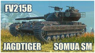 FV215b, Jagdtiger & Somua SM • WoT Blitz Gameplay