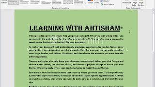 to create latter  in Microsoft word  2019 | Learning with Ehtisham