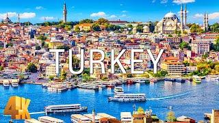 FLYING OVER TURKEY (4K Video UHD) - Relaxing Music With Beautiful Nature Scenery For Stress Relief