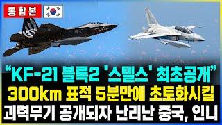 [통합본] “KF-21 블록2 '스텔스' 최초공개” 300km 표적 5분만에 초토화시킬 괴력무기 공개되자 난리난 중국, 인니