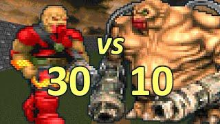 30 Chaingunners vs 10 Mancubi - Monster Infighting - Doom II Retro Battles