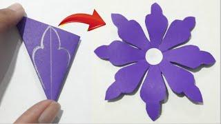 Easy Paper Flower Making Idea | How to make easy paper flowers | Paper Flower Making Step By Step