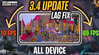 3.4 Update Lag Fix  | Lag Solution All Devices | How To Fix Lag In Bgmi