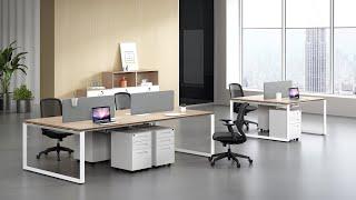 Modern Metal Frame 4 people Office Desk